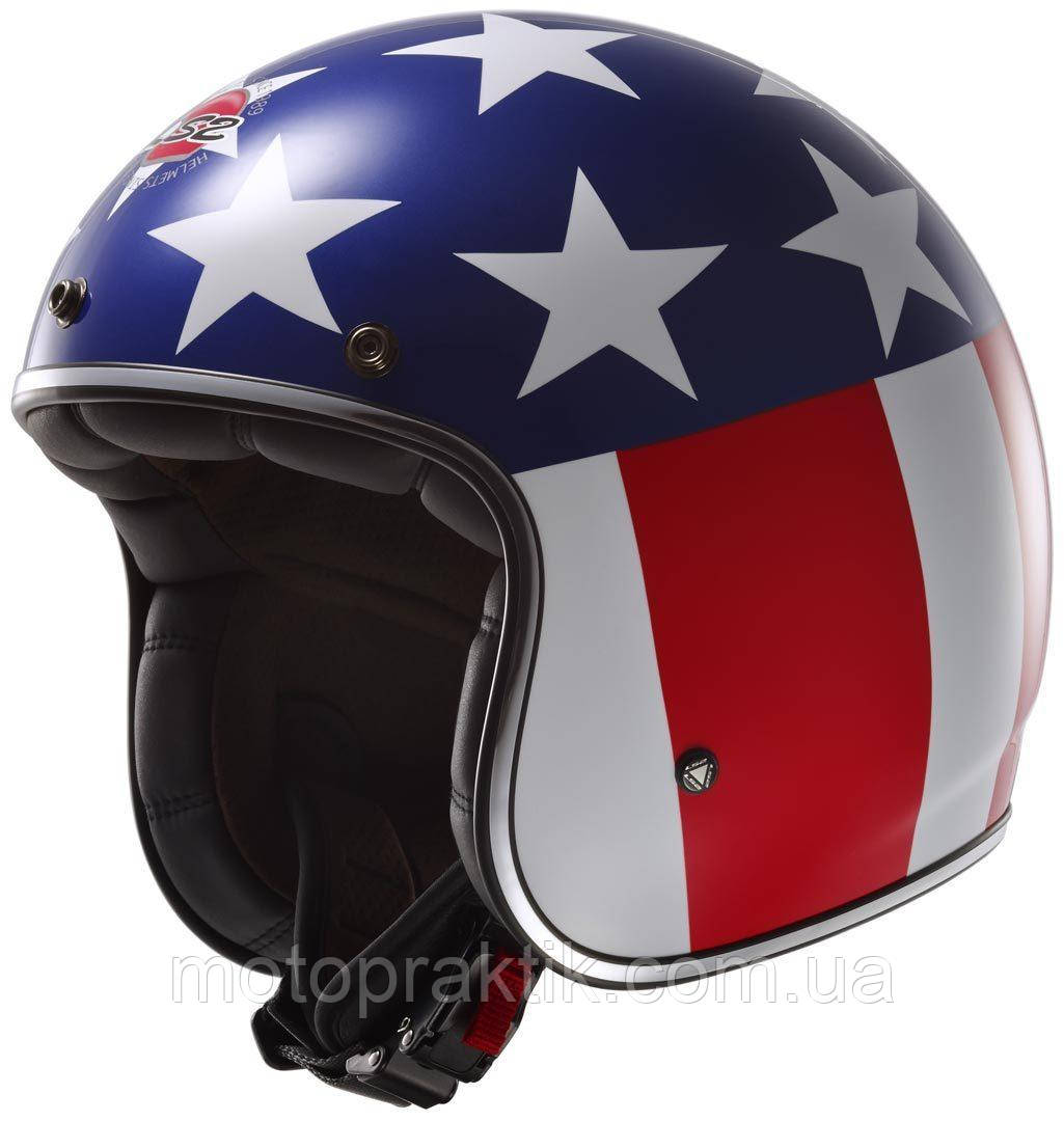 LS2 OF583 EASY RIDER, BLUE RED WHITE, XS, Мотошолом лицевик