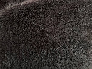 Тканина Махра Велсофт колір темно-сірий ширина 200 см, фото 2