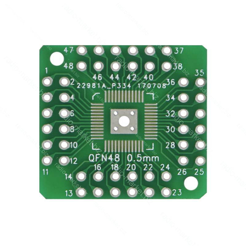 

Макетная плата переходник QFN44/QFN48, двусторонняя