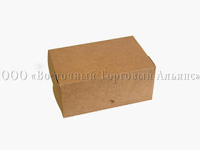 Упаковка для зефіру та еклерів — Крафт — 180х120х80 мм