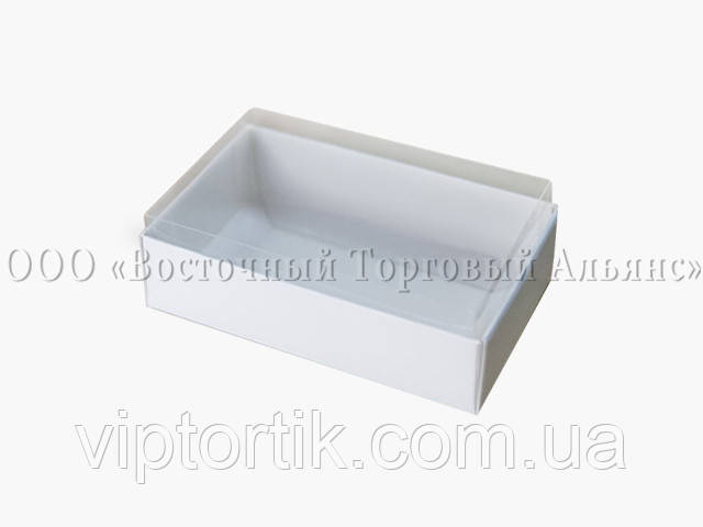 Паковання з прозорою кришкою — Біла — 96х60х30 мм, фото 1