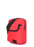 Чоловіча текстильна сумка з ременем на плече POOLPARTY Extreme червона, фото 2