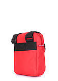 Чоловіча текстильна сумка з ременем на плече POOLPARTY Extreme червона, фото 3