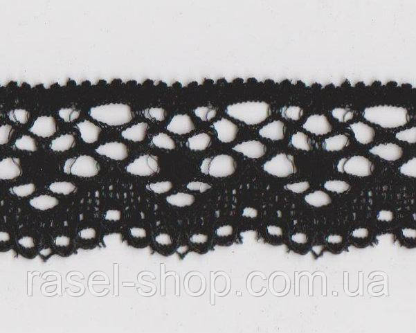 Мереживо No 2086-1617 c 2 см чорне, фото 1
