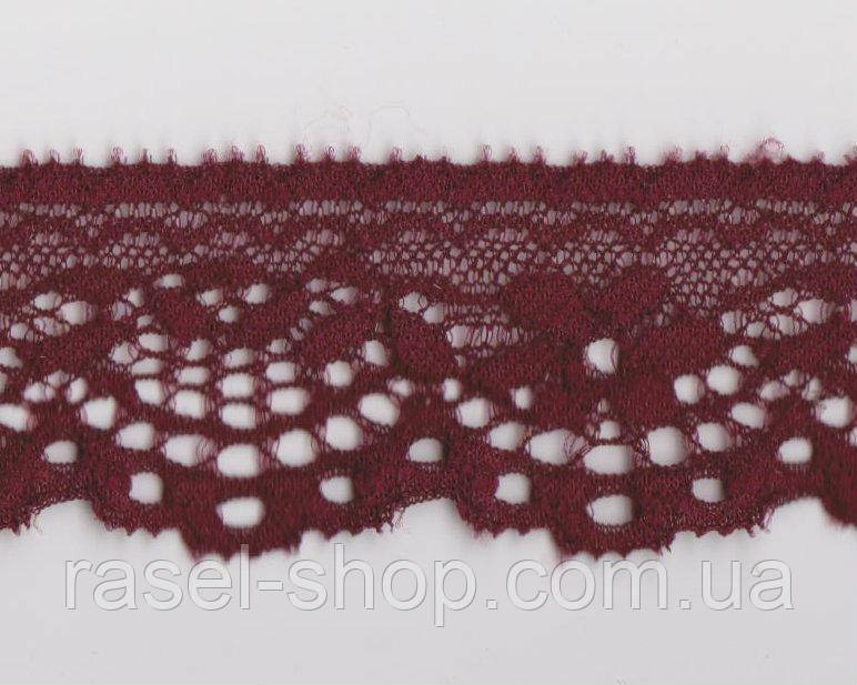 Мереживо No 2103-1718 bordo 3,5 см, фото 1
