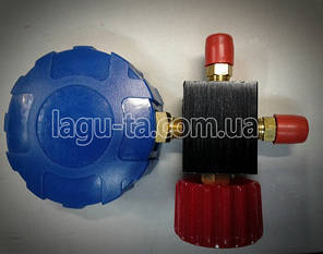 Манометр с краном r12a, R134a, R22a, R404a, R410a, фото 2