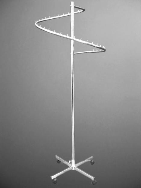 Стійка під одяг "Спіраль" підлогова хром, фото 1