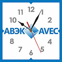 Часы с логотипом "АВЭК" Д=300 мм