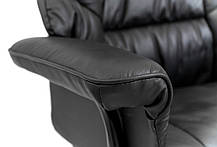 Кресло руководителя Конгресс вуд механизм Anyfix комбинированная кожа черная (Richman ТМ), фото 2