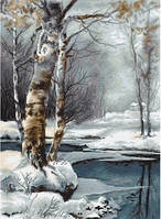 Набір для вишивки хрестиком "Зима" 35x48,5 см (Aida 16 "Zweigart")