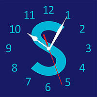 Годинник із логотипом "SoftServe" 350х350 мм