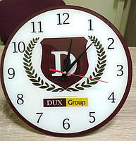 Часы с логотипом "DUX Group" Д=300 мм