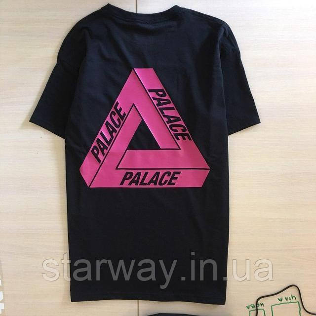 Стильна чорна футболка palace, фото 1
