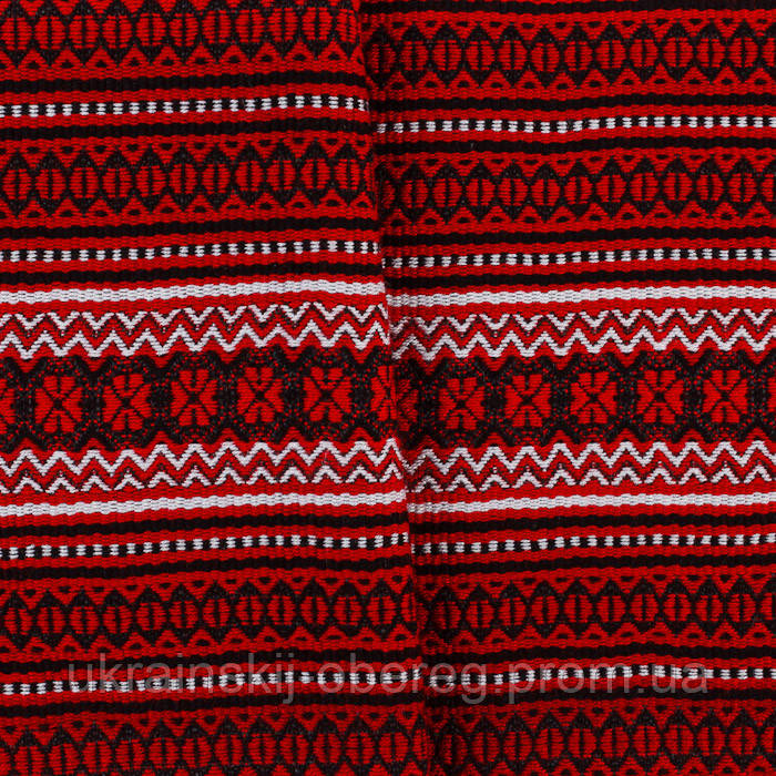 Декоративная ткань плахтовая с украинским орнаментом "Полонына" ТД-49 (3/1) от 1 м/пог - фото 1 - id-p45890175