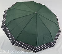 Однотонный зонт полуавтомат с каймой оптом на 10 спиц от фирмы "SL"