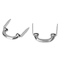 Ручка для шкатулок, Цинковий сплав, Срібний тон, 22 мм x 20 мм