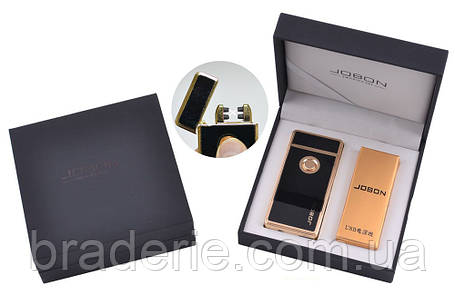 Електроімпульсна запальничка USB Jobon 4885 подвійна блискавка, фото 3