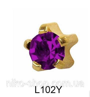 Крапан Лютий (аметист) 3mm R102Y, фото 1