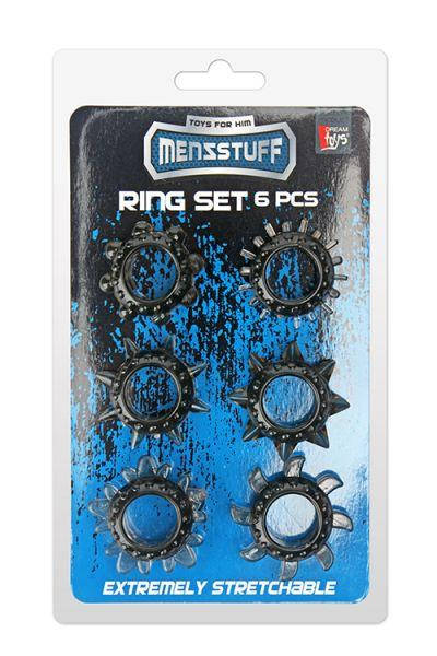 

Набор колец MENZSTUFF 6PC STRECHEABLE RING SET, Черный