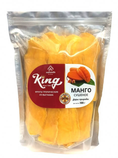 

Манго вяленое, натуральное без сахара 1кг King