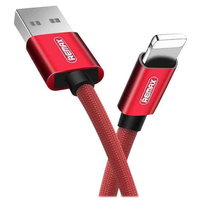 

Кабель Remax Fabric Data Cable Lightning RC-091 2.1A 1m Red, Красный