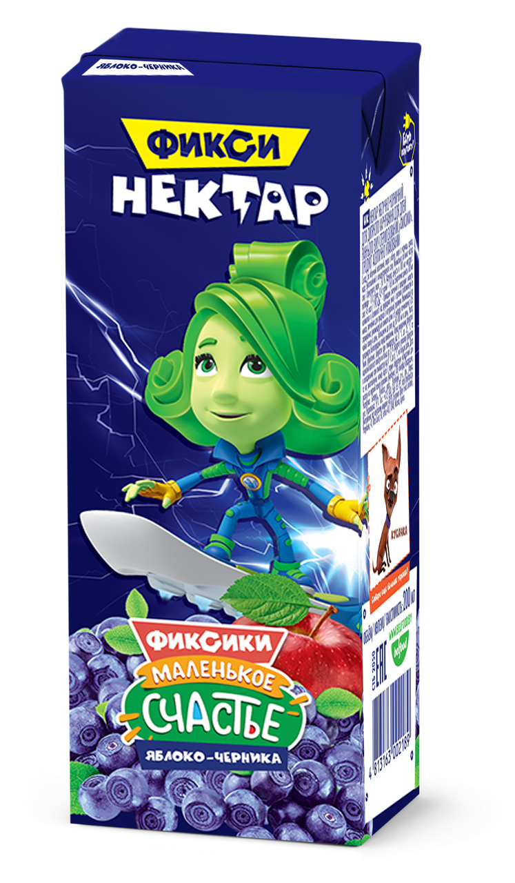 

Детский сок, нектар Фиксики , 200мл Яблоко-черника