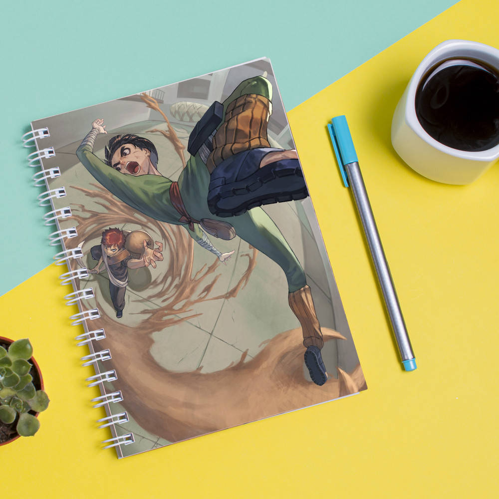 

Скетчбук Sketchbook для рисования с принтом Naruto Наруто Рок Ли Гаара