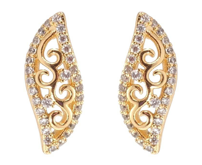 

Серьги Xuping Позолота 18K гвоздики (пуссеты) "Декоративные листья с узором"
