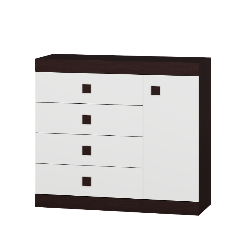 

Комод Соната-5 (1050х380х935) ВЕНГЕ ТЕМНЫЙ+БЕЛЫЙ