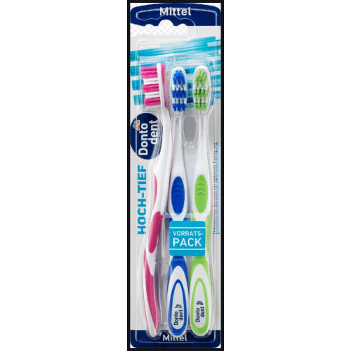 

Зубная щетка Dontodent Mittel, 3 шт Грермания