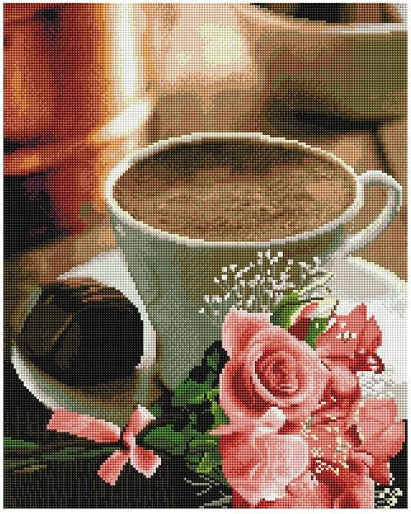 

Алмазная мозаика ColorArt 40х50 Утренний кофе SP064