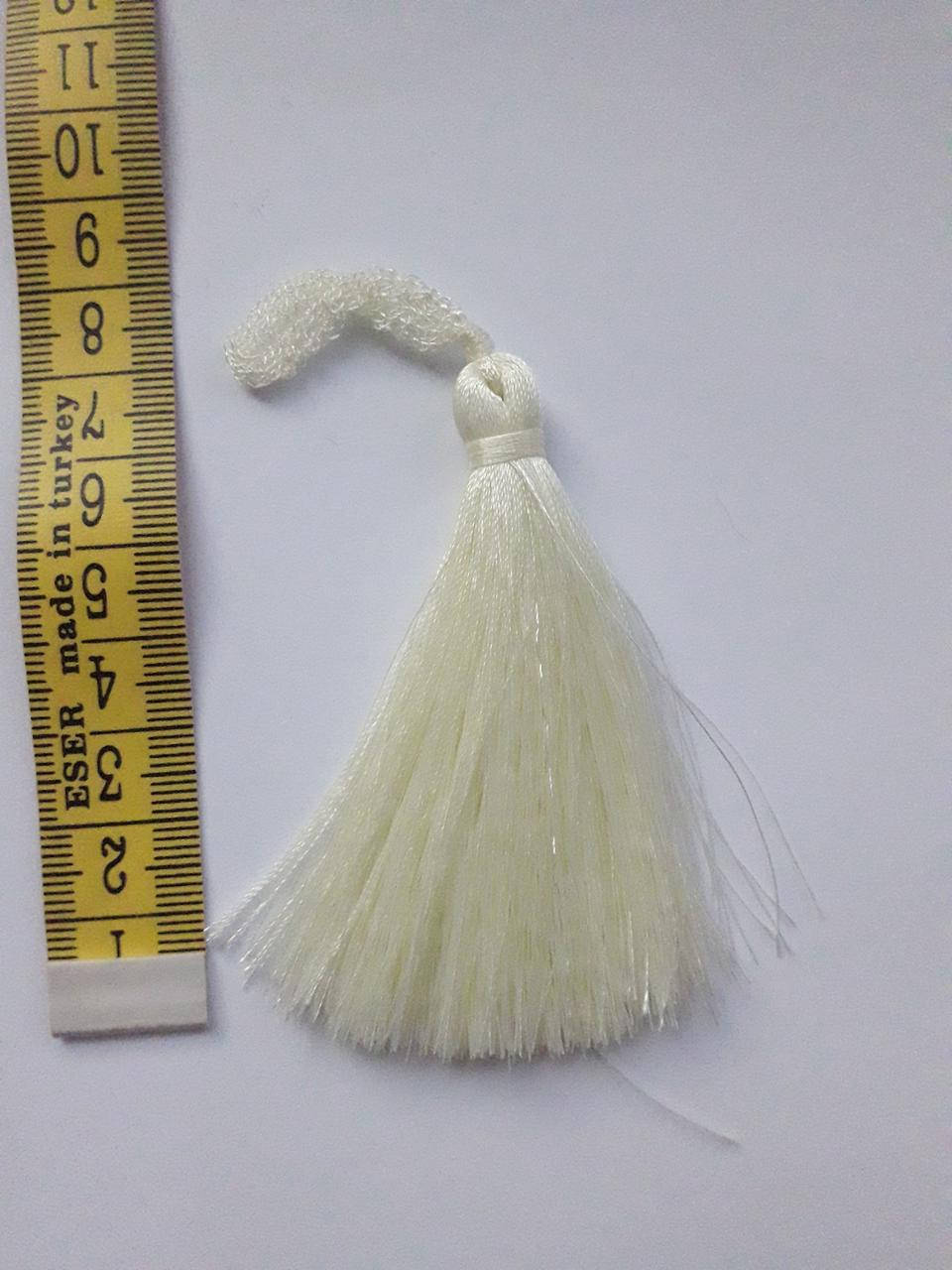 

Кисточка ( Кисть ) декоративная текстильная Китиця декоративна мала 7-8 см кремовий, ванільний 1 шт., Бежевый
