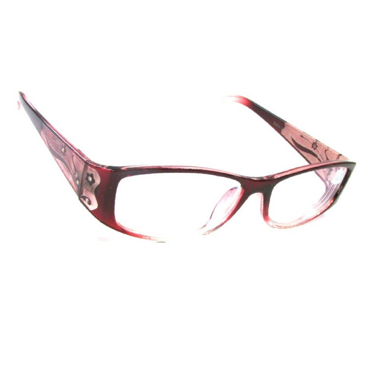 

Очки для коррекции зрения с белой линзой женские, Бордовый
