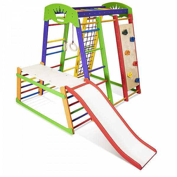 

Детский спортивный комплекс для дома SportBaby «Акварелька Plus 1-2», Разные цвета