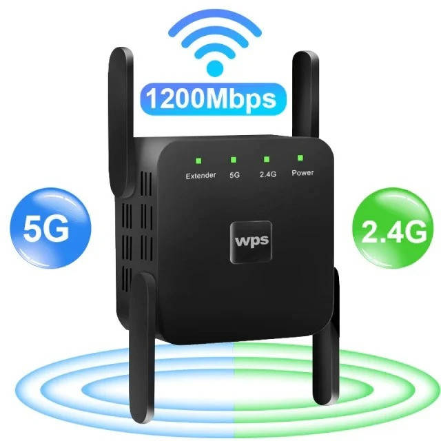 

Wi-Fi усилитель EasyIdea Wi-Fi Repeater Extender 2.4Ghz/5Ghzv Black