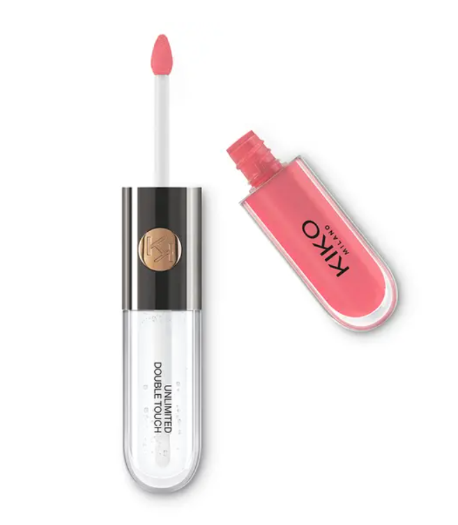 

Стойкая жидкая помада Unlimited Double Touch Kiko 112 сатиновый розовый персик