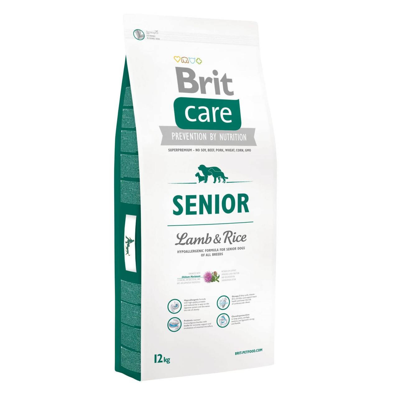 

Brit Care Senior lamb & Rice 12кг корм с ягненком для стареющих собак