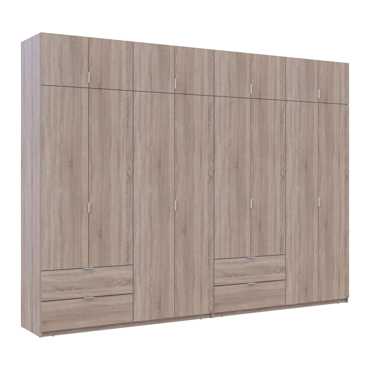 Розпашна Шафа для одягу Doros Лукас Дуб сонома 4+4 ДСП 320х50х240 (42005127) 6