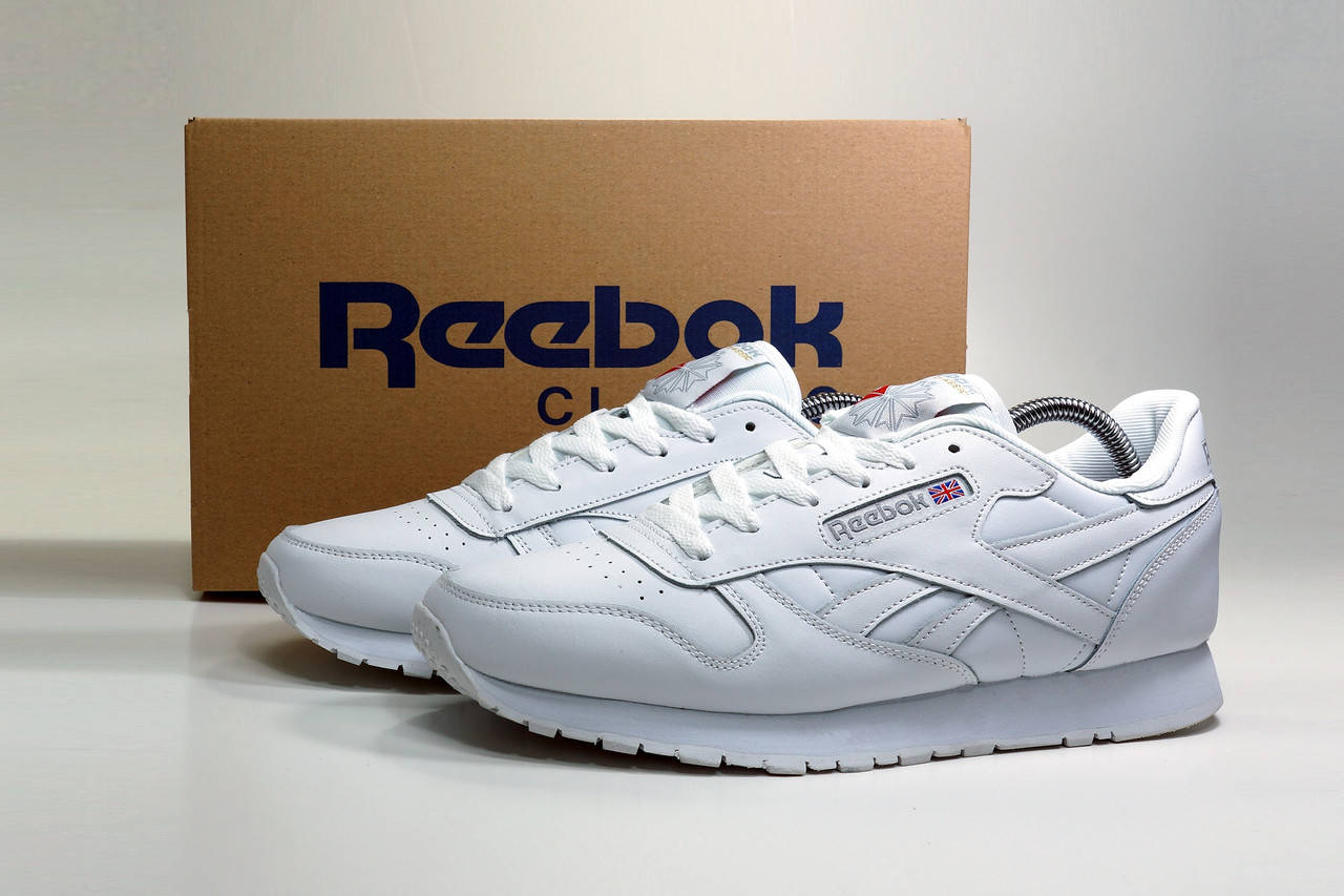 

Мужские кроссовки белые Reebok Classic 45 28.5 см, Белый