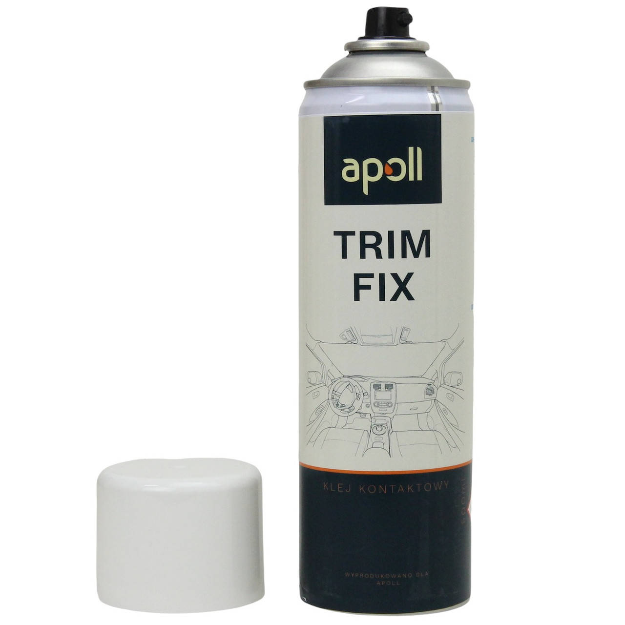 

Аэрозольный контактный клей Apoll Trim Fix (до +110°C) для авто потолков, боковых панелей, стоек, Польша 500мл