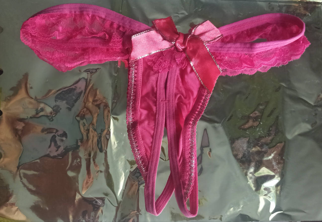 

Женские Трусики Стринги с Прорезь XS/S/M, Розовый