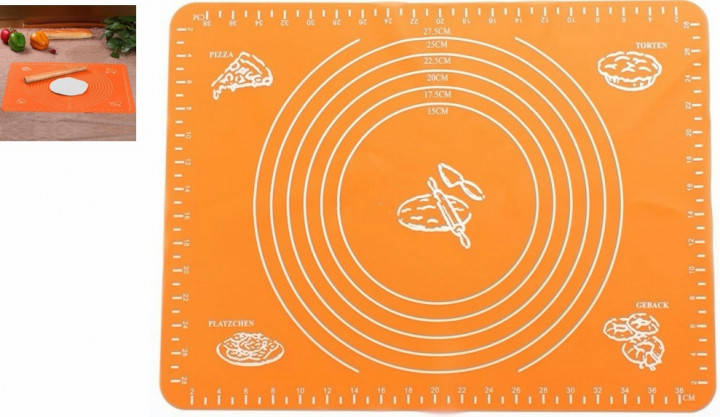 

Силіконовий килимок для розкачування тіста MAT Orange 40*30 см коврик для теста, Оранжевый
