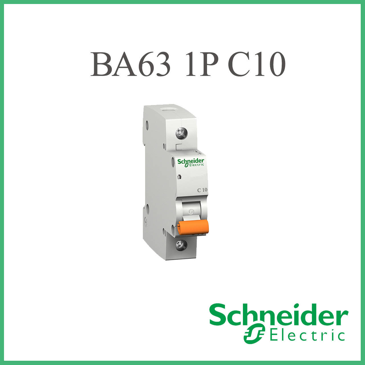 

Автоматический выключатель Schneider 10A 1P ВА63 11202