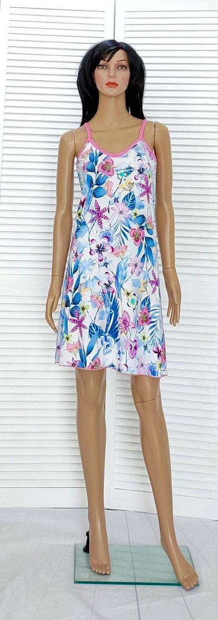 

Молодежная ночная рубашка на бретели