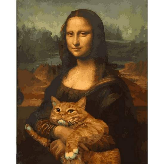 

Картина по номерам Мона Лиза с котом, 40x50 см Babylon (VP1172)