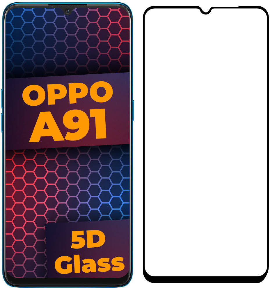 

5D стекло OPPO A91 (Защитное Full Glue) (Оппо А91)