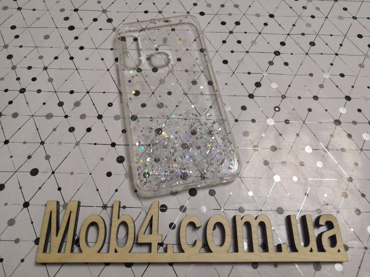 

Силиконовый чехол накладка Звездная пыль для VIVO Y15/ Y17, Прозрачный