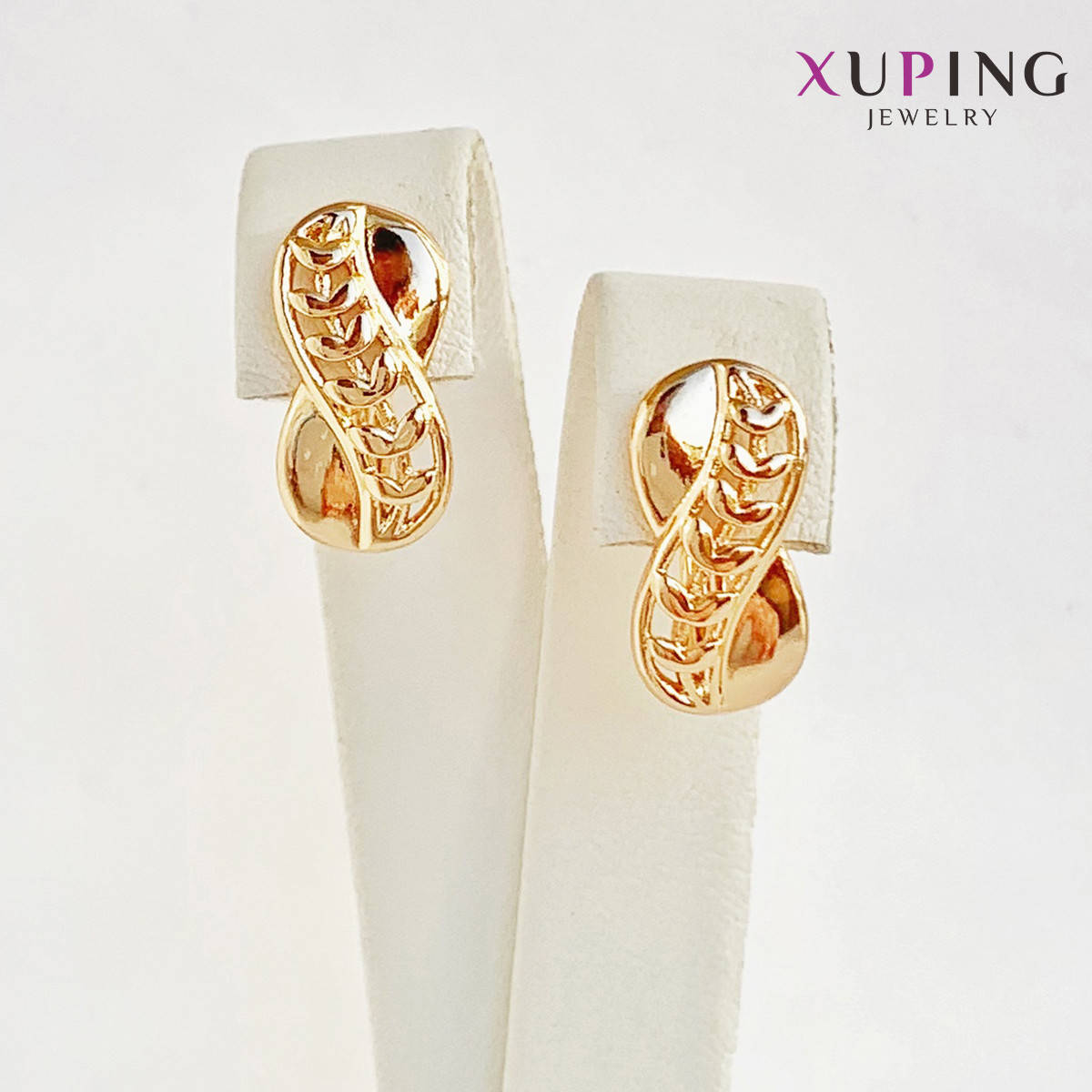 

Серьги Xuping, размер 16х8 мм, вес 3 г, позолота 18K, (1)