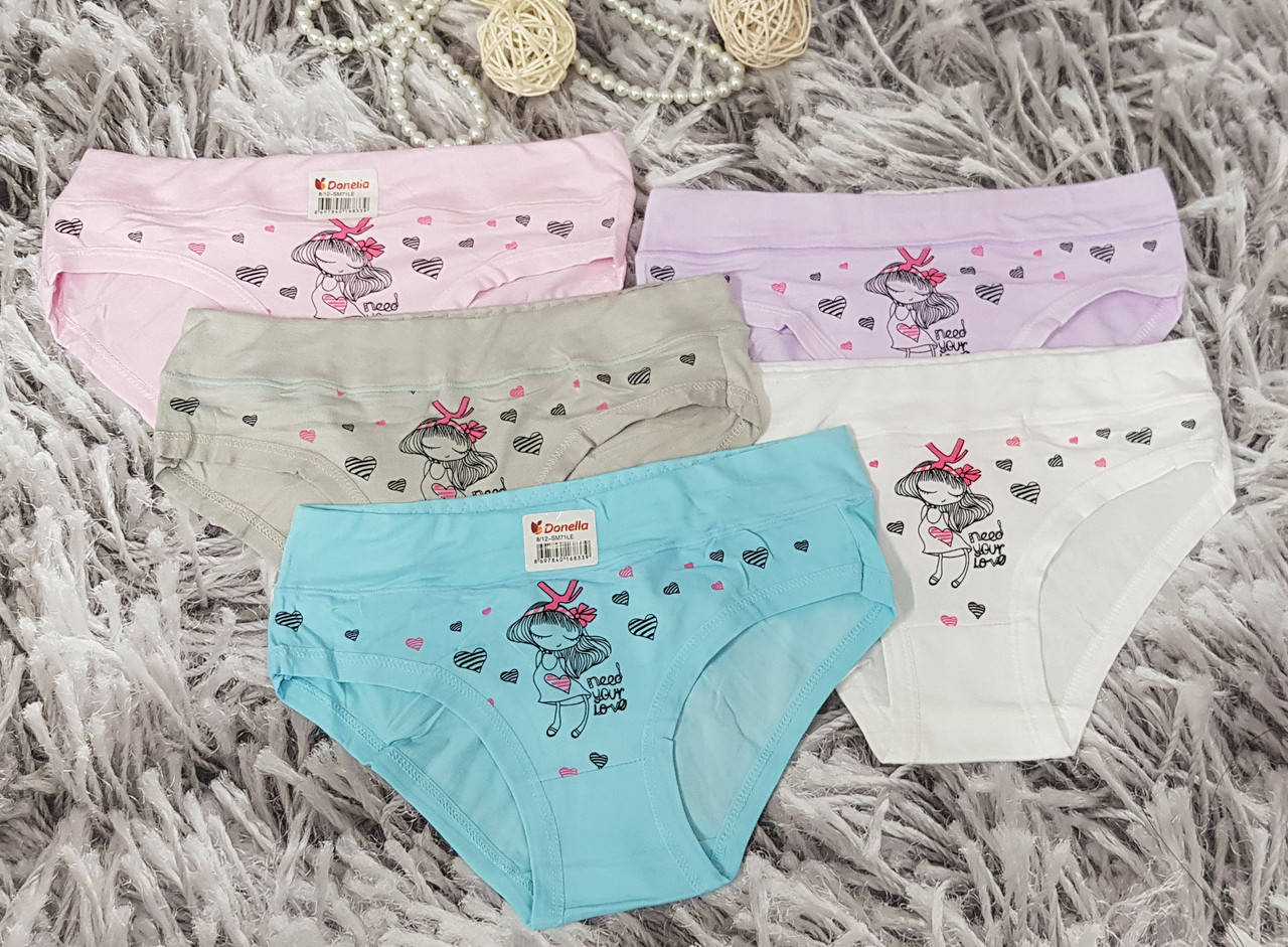 

Трусики детские на XL 8-10 лет для девочки 3016, Разные цвета