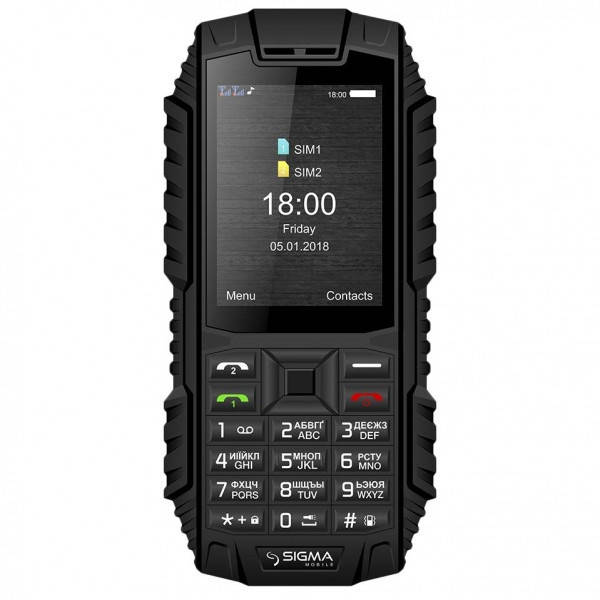 

Мобильный телефон Sigma X-Treme DT68 Black, Черный